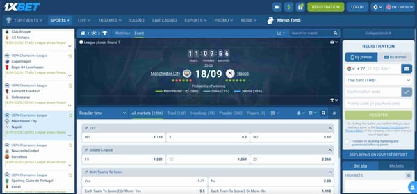 1xBet odds and predictions for Manchester City vs Napoli – 1xBet accumulator bonus not paid