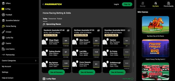 Parimatch horse racing betting odds and upcoming races interface – Is Parimatch legal in India?